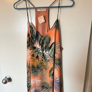 Caramela Large Coral Tropical Floral Boutique Sun Dress